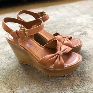 Cathy Jean Brown Wedge Heels